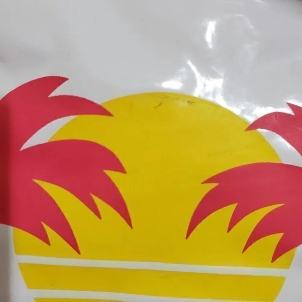 2x Vintage 90's Colorful Print Soft Zip Coolers Insulated 6-Pack Palm Trees Neon